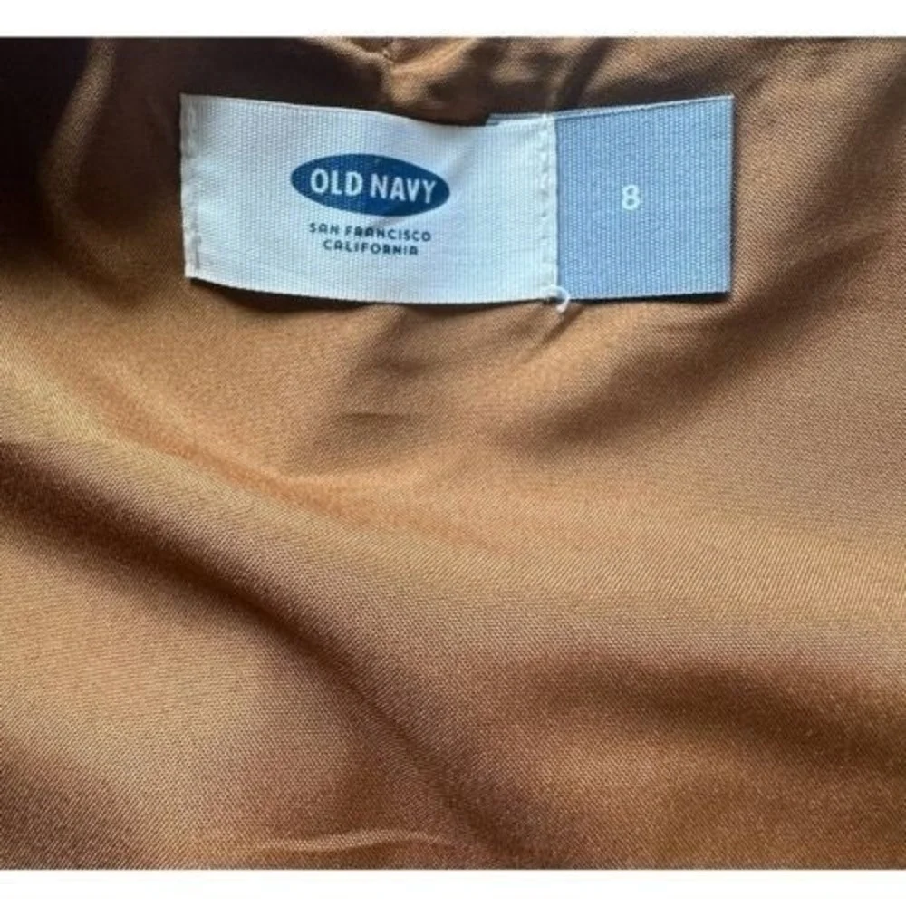 Old Navy Mini Skirt Copper Faux Suede A Line Size 8 Boho Western Casual Cocktail